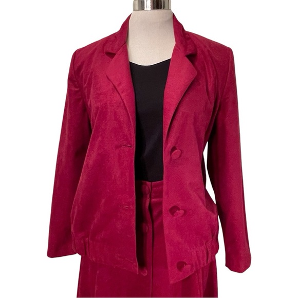 Red Skirt and Long Jacket Set Willow Ridge Vintage - Picture 3 of 14